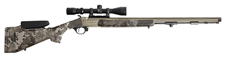 Traditions R53-746604534 Pursuit XT Pro w/Optics 50 Cal 26" Tungsten Cerakote Fluted/Threaded w/VAPR Twist Barrel, Veil Alpine Synthetic Stock w/Adj Cheek Piece  &  LOP 3.5-10x44mm Duplex