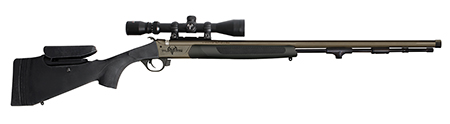Traditions R53-74660450 Pursuit XT Pro w/Scope 50 Cal Tungsten Cerakote 26" Fluted/Threaded w/VAPR Twist Barrel, Black Adj Cheek Piece  &  LOP Synthetic Stock, 3.5-10x44mm Duplex