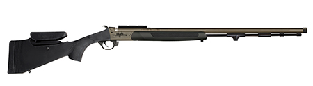 Traditions R74665050B Pursuit XT Pro 45 Cal Tungsten Cerakote 26" Fluted/Threaded w/VAPR Twist Barrel, Black Adj Cheek Piece  &  LOP Synthetic Stock