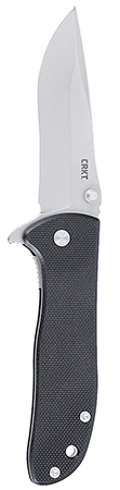 CRKT 6450D2 Drifter  EDC 2.88" Folding Drop Point Plain Stonewashed D2 Steel Blade, Black Textured G10 Handle