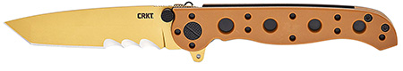 CRKT M16-10DZ M16-10DZ  EDC 3.03" Folding Part Serrated Desert Tan D2 Steel Blade, Desert Tan GRN Handle