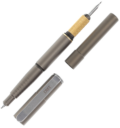CRKT TPENWU Collet Pen  Silver Aluminum 5.43" OAL