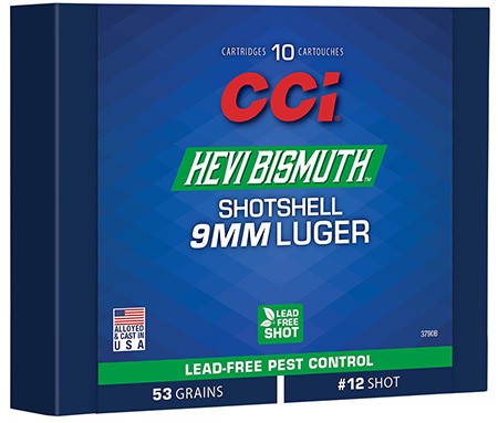CCI 3790B Pest Control HEVI-Bismuth 9mmLuger 53gr 10 Per Box/20 Case