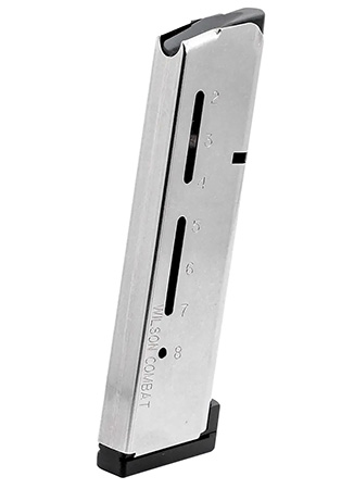Wilson Combat 500AHD ETM  8rd Detachable w/ Aluminum Floor Plate 45 ACP+P Fits Wilson Combat 1911 Elite Tactical Stainless Steel