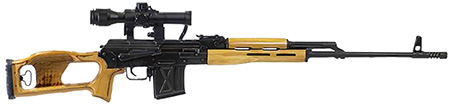 Century Arms RI035VN PSL w/Optic 7.62x54mmR 10+1 24.50" Black Steel Barrel  &  Receiver, Black Wood Skeletonized Stock