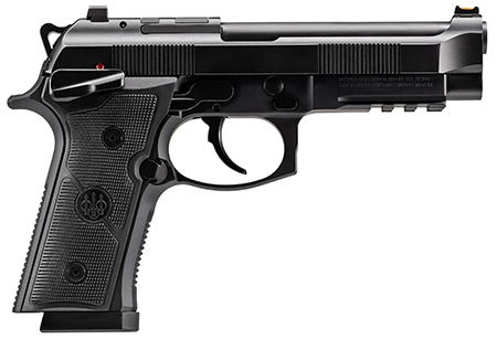 Beretta USA J92XFMSDA20 92GTS  9mm Luger 10+1 4.70" Black Inox Steel Barrel, Black Cerakote Optic Ready/Serrated Steel Slide + Aluminum Frame w/Beavertail  &  Picatinny Rail, Ambidextrous