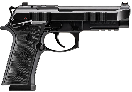 Beretta USA J92XFMSDA15 92GTS  9mm Luger 15+1 4.70" Black Inox Steel Barrel, Black Cerakote Optic Ready/Serrated Steel Slide + Aluminum Frame w/Beavertail  &  Picatinny Rail, Ambidextrous