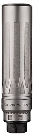 Dead Air NOMADTIXCXENOSIL Nomad TI XC Xeno Silver 7.62mm Silencer w/ Xeno Adapter  &  DA124 Omni Brake