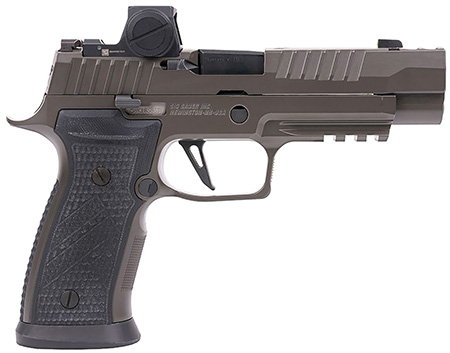 Sig Sauer 320AXGF9LEGIONRXX P320 AXG Legion w/Romeo-X Full Size 9mm Luger 10+1/21+1 3.90" Legion Gray Cerakote Optic Ready/Ported/Serrated Slide, Legion Gray Cerakote Polymer Frame w/Beavertail  &  Pica