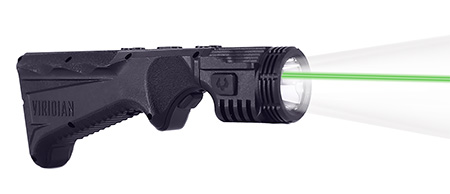 Viridian 9120090 4LUX 2K  Grip Light with Green Laser  Black 2000 Lumens White LED/Green Laser