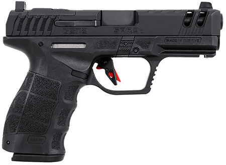 SAR USA SAR9CG3BL SAR9 C Gen3 Compact Frame 9mm Luger 15+1 4" Black Steel Barrel, Black Steel Optic Ready/Ported/Serrated Slide, Black Polymer Frame w/Picatinny Rail, Interchangeable Backstrap Grip