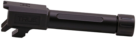True Precision Inc TPSHCBXTBL Springfield  9mm Luger 3.10" Threaded Black Nitride Stainless Steel, Fits Springfield Hellcat