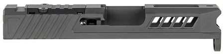 True Precision Inc TPG43SBCRMS Axiom Optic Cut Slide Fits Glock 43 Black DLC Anodized 416R Stainless Steel