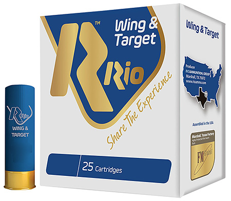 Rio Ammunition WT2875 Wing  &  Target  12Gauge 2.75" 1oz 7.5Shot 25 Per Box/10 Case