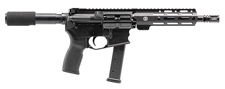Bersa BAR9GL8BSC AR9  9mm Luger 27+1 8" Barrel, KAW Valley XL Compensator, Hard Coat Anodized Metal Finish, M-Lok Handguard, Magpul MOE+ Grip, Manual Safety