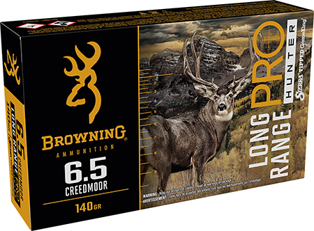 Browning Ammo B192500652 Long Range Pro  6.5Creedmoor 140gr 20 Per Box/10 Case