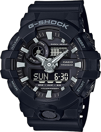 GSHOCK GA7001B       PREMIER GS FRNTBTTN SPR   BLK