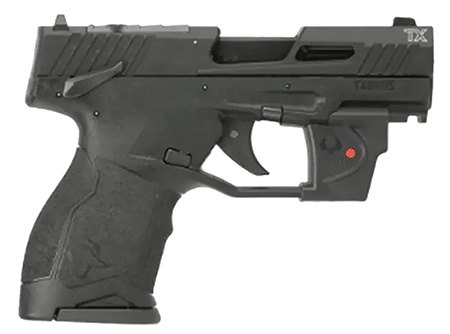Taurus 1-TX22131VL TX22C  Compact Frame 22 LR 13+1 SAO 3.60" Matte Black Steel Threaded Barrel, Black Anodized Optic Ready/Serrated Slide, Black Polymer Frame w/Picatinny Rail, Viridian Laser