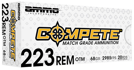 Ammo Inc 223068BTHPA20 Compete  223Rem 68gr Open Tip Match 20 Per Box/10 Case