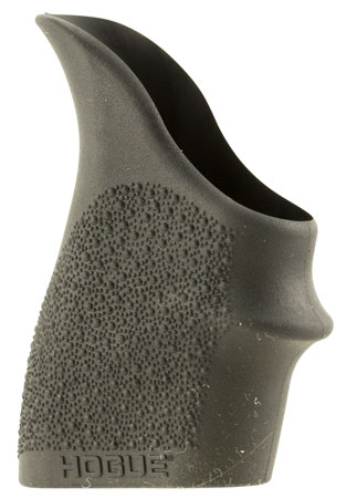 Hogue 18300 HandAll Beavertail Grip Sleeve made of Rubber with Textured Black Finish  &  Finger Groove for S&W M & P Shield (45); Kahr P-Series, CW (9  &  40)