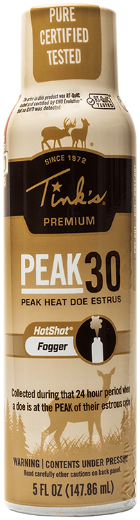 Tinks W5503 Peak30 Hot Shot Deer Doe In Estrus Scent 5 oz Fogger