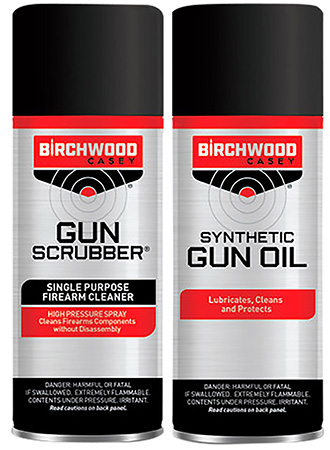 Birchwood Casey 33329 Gun Scrubber  &  Synthetic Gun Oil Combo Pack 1.25 oz Aerosol 2 Pack