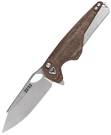 Southern Grind SG13400025 Hornet  3.30" Folding Sheepsfoot Plain Stonewashed CPM MagnaCut Steel Blade, 4.30" Natural Micarta Handle