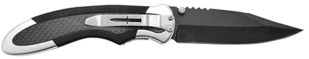 Camillus 19079 Chameleon  3.50" Folding Drop Point Plain Black Carbonitride Titanium AUS-8A SS Blade, Carbon Fiber/Aluminum Handle
