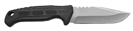 Camillus 19154 Hawker  4" Fixed Drop Point Plain Satin 420 Steel Titanium Bonded Blade Black Textured PP/TPR Handle