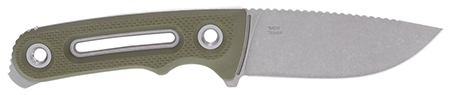 S.O.G SOG17350157 Provider FX 3.75" Fixed Drop Point Plain Stonewashed Cryo CPM 154 SS Blade, Green Textured G10 Handle Presentation Box