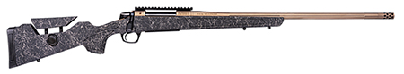 CVA CR3959F Cascade Long Range Hunter Full Size 6.5 PRC 24" Smoked Bronze Cerakote Steel Threaded Barrel, Black w/Smoked Bronze Web Synthetic Stock