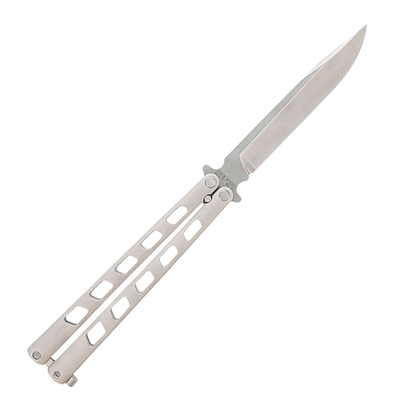 Cold Steel CSFL43ARC Arc Angel Balisong Butterfly 5.45" Folding Clip Point Plain Satin S35VN SS Blade, Aluminum Handle