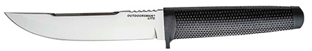 Cold Steel CS20PHZ Outdoorsman Lite 6" Fixed Straight Back Plain 4116 Krupp SS Blade, 5" Black Textured Polypropylene/Kraton Handle