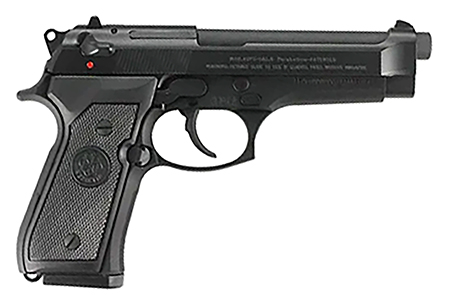 Beretta USA JS92F300 92FS *CA Compliant Full Size Frame 9mm Luger 10+1 4.90" Black Bruniton Barrel, Serrated Steel Slide, Black Bruniton Aluminum Frame w/Beavertail, Ambidextrous, USA Made