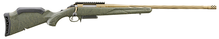 Ruger 46943 American II Predator 30-06 Springfield 4+1 22" Burnt Bronze Cerakote Spiral Fluted Threaded Barrel  &  Alloy Steel Receiver w/Picatinny Rail, Green Splatter Adj LOP Synthetic Stock