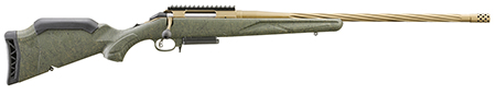 Ruger 46944 American II Predator Full Size 270 Win 4+1 22" Burnt Bronze Cerakote Spiral Fluted Threaded Barrel  &  Alloy Steel Receiver w/Picatinny Rail, Green Splatter Adj LOP Synthetic Stock