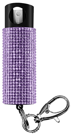 SKYLINE USA INC PSGDBOLV Pepper Spray Bling-It-On 18% OC/UV Dye Range 16ft 0.50oz Lavender Includes Keychain