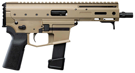 Angstadt Arms AAMDP29PF6 MDP-9  9mm Luger 27+1 6" Black Melonite Threaded Barrel, Flat Dark Earth Cerakote Receiver, Black Polymer Grip