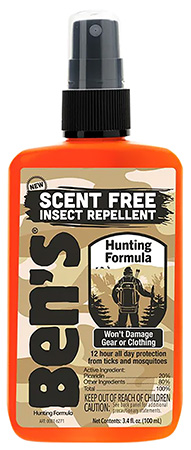 Adventure Medical Kits 00067366 Ben's Hunting Formula Unscented 3.40oz Spray Repels Mosquitos/Ticks Effective Up to 12 hrs