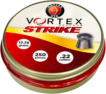 Hatsan USA HA90641 Vortex Strike Pellets 22Cal Lead Domed 250 Pellets
