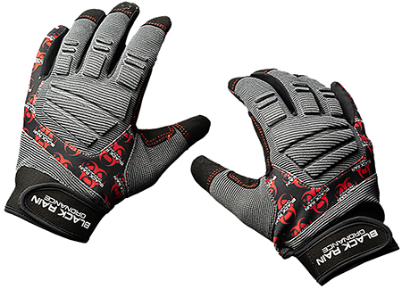 Black Rain Ordnance TACTGLOVEGRY/BLK/RD Tactical Gloves  Black/Gray/Red Small Velcro