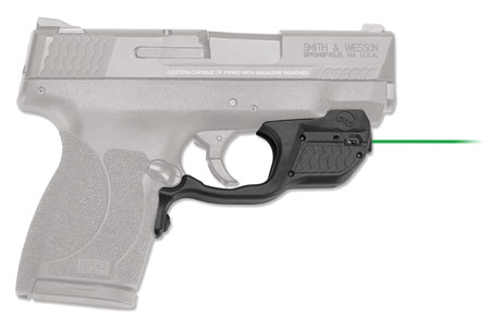 Crimson Trace 0155801 Laserguard  S&W M & P Shield 45 ACP, Green Laser Black Polymer