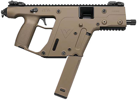 Kriss USA KV90PFD20 Vector SDP Gen2 9mm Luger 40+1 5.50" Black Nitride Threaded Barrel, Flat Dark Earth Picatinny Rail Receiver, FDE Polymer Grip, Glock Magazine Compatible