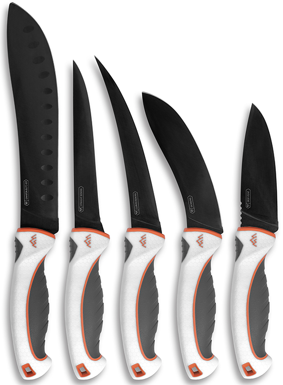 Outdoor Edge EM1 Ergo Max Processing Kit 5Cr13MoV Black Titanium Blade 5 Piece