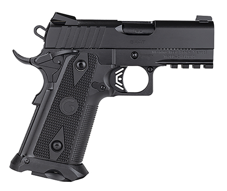 Girsan 395055 Witness2311  45 ACP 11+1 3.40" Black Steel Barrel, Black Serrated Steel Slide, Black Polymer Frame w/Beavertail  &  Picatinny Rail, Black Checkered Polymer Grip, Ambidextrous