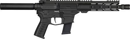 CMMG 45A790FAB Banshee MKG 45 ACP 13+1 8" Black Nitride Medium Taper Threaded Barrel, EML 7" M-LOK Handguards, Black Armor Cerakote Aluminum Picatinny Rail Receiver, Pistol Tube, CMMG Zeroed Grips