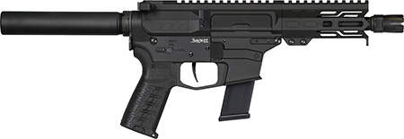 CMMG 45AE70FAB Banshee MKG 45 ACP 13+1 5" Black Nitride Medium Taper Threaded Barrel, EML 4" M-LOK Handguards, Black Armor Cerakote Aluminum Picatinny Rail Receiver, Pistol Tube, CMMG Zeroed Grips