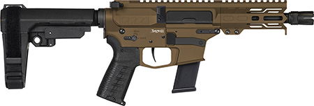 CMMG 45AB70FMB Banshee MKG 45 ACP 13+1 5" Black Nitride Medium Taper Threaded Barrel, EML 4" M-LOK Handguards, Midnight Bronze Cerakote Aluminum Picatinny Rail Receiver, CMMG Zeroed Grips