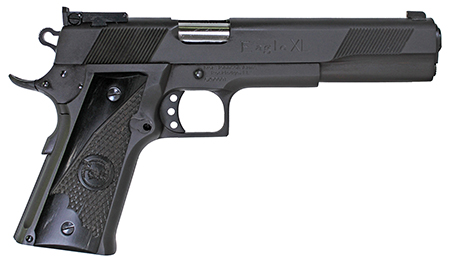 Iver Johnson Arms EAGLEXLDS Eagle XL 45 ACP 14+1 6" Stainless Steel Barrel, Matte Black Steel Serrated Slide, Matte Black Steel Frame w/Beavertail, Black G10 Grip
