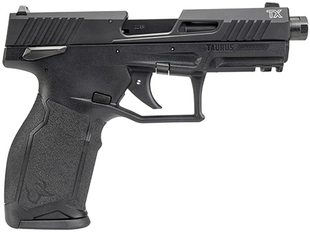 Taurus 12TX22141 TX22 Gen 2 Full Size Frame 22 LR 16+1/22+1 4.60" Matte Black Threaded Barrel, Black Hard Coat Anodized Serrated Slide, Adjustable Rear Sight, Black Polymer Frame w/Picatinny Rail